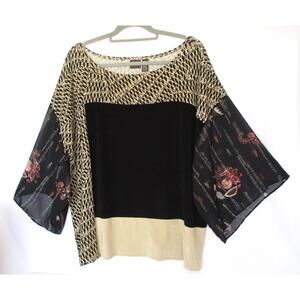 New Vtg CHICO'S Travelers Kimono Tunic Top Women's 3 XL 16